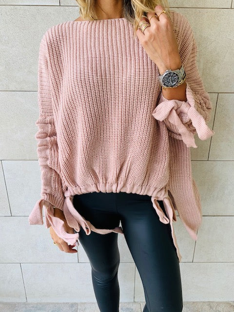Blush Drawstring Pullover