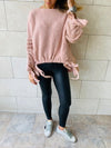 Blush Drawstring Pullover