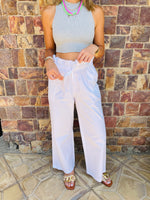 White Poplin Pants
