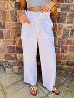White Poplin Pants