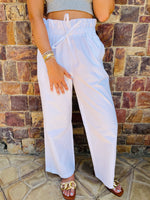 White Poplin Pants