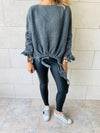 Charcoal Drawstring Pullover
