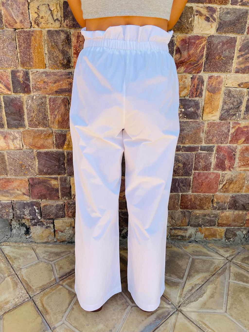 White Poplin Pants