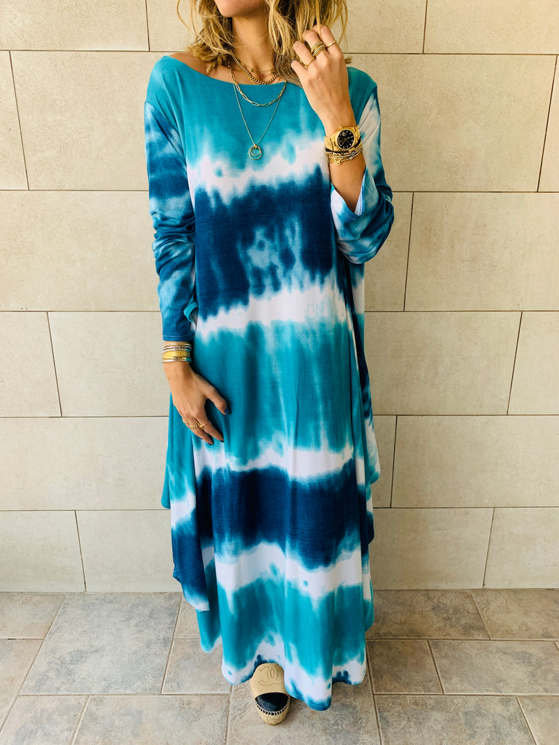 Blue Skies Tie Dye Dress