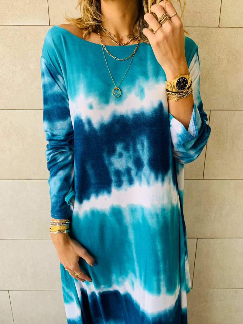 Blue Skies Tie Dye Dress