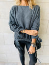 Charcoal Drawstring Pullover