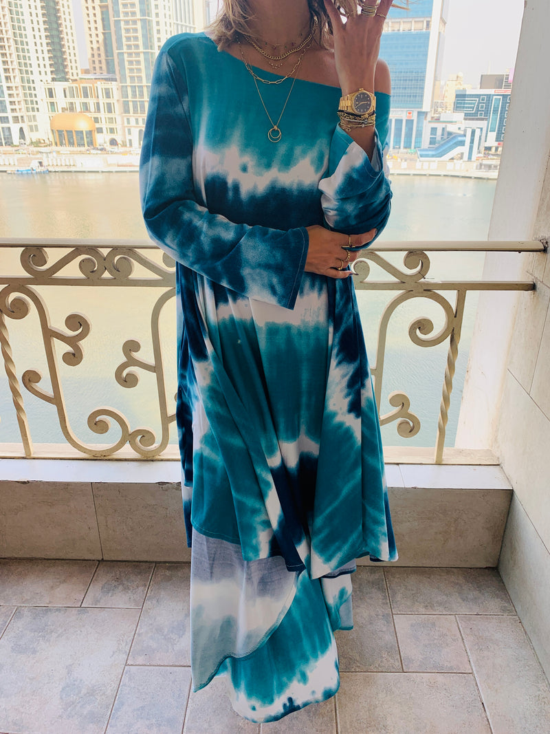 Blue Skies Tie Dye Dress