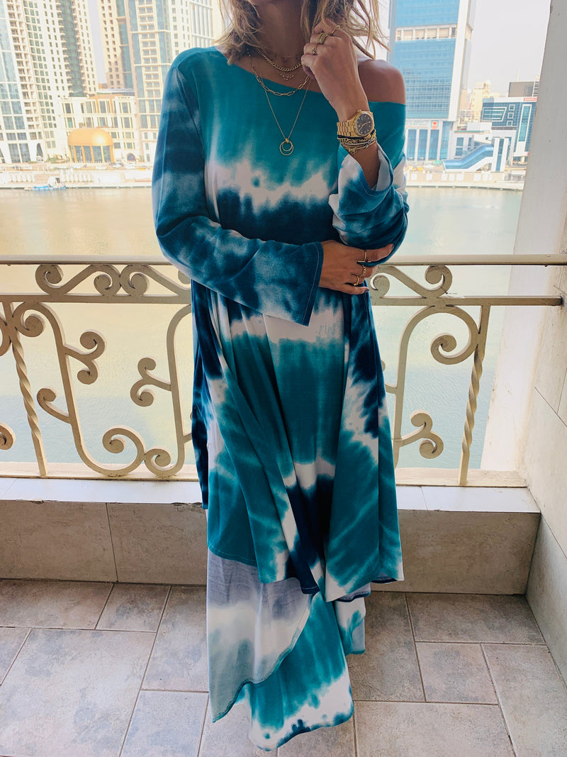 Blue Skies Tie Dye Dress
