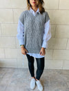 Grey Basic Knit Vest