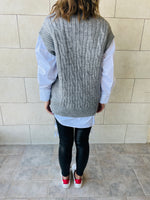 Grey Basic Knit Vest
