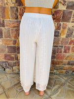 White Beach Lace Pants