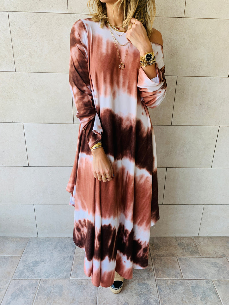 Earth Tones Tie Dye Dress