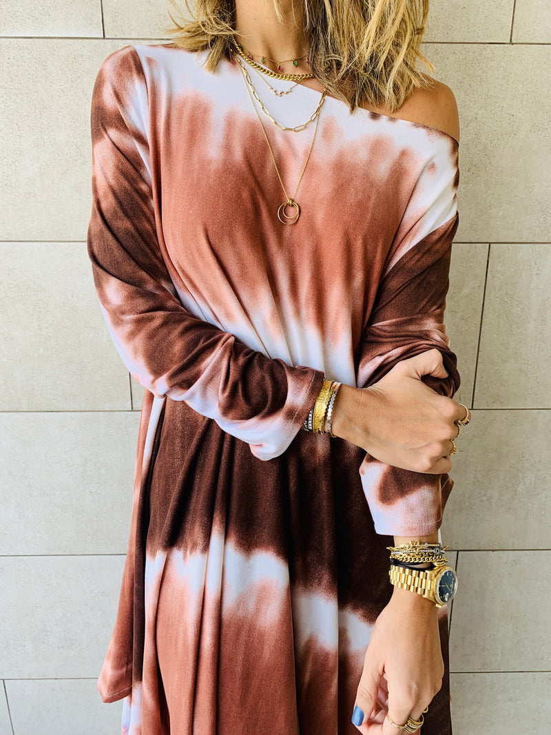 Earth Tones Tie Dye Dress