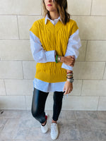 Mustard Basic Knit Vest