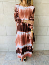 Earth Tones Tie Dye Dress