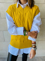 Mustard Basic Knit Vest