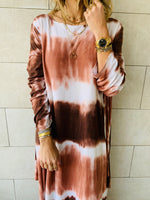 Earth Tones Tie Dye Dress