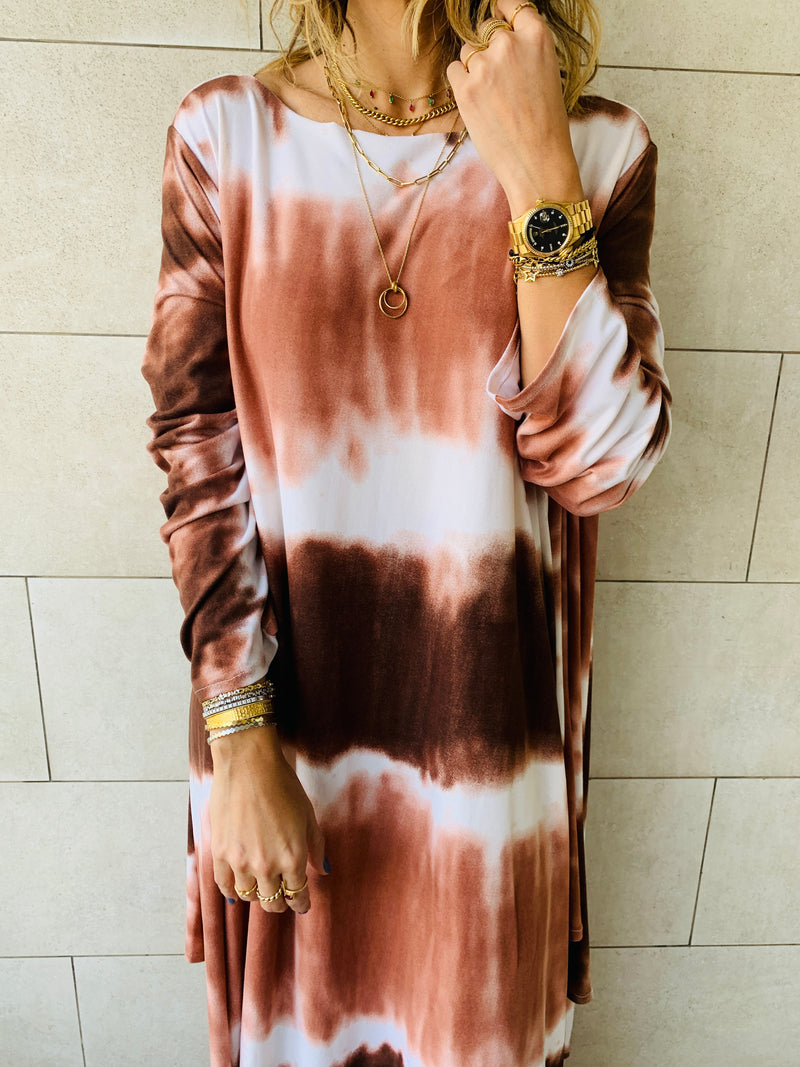 Earth Tones Tie Dye Dress