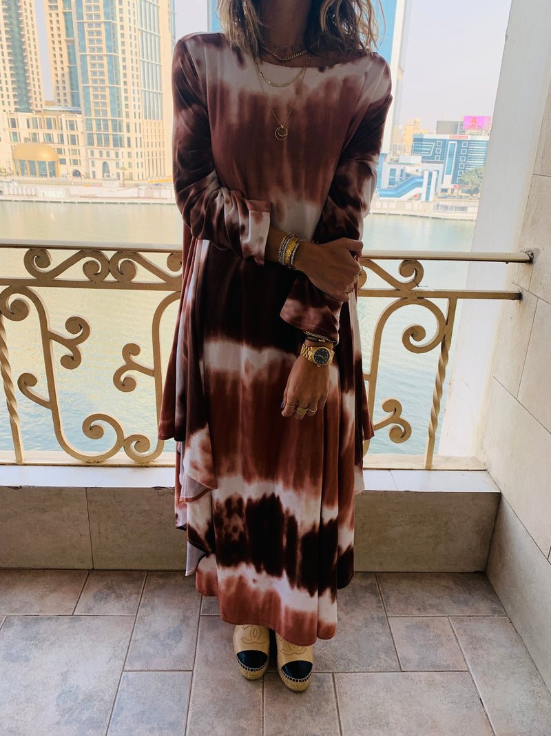 Earth Tones Tie Dye Dress