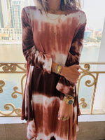 Earth Tones Tie Dye Dress