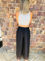 Black Beach Lace Pants