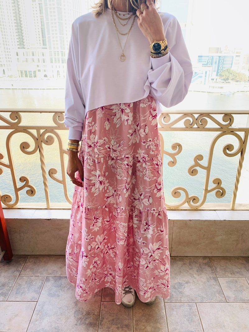 Blush Floral Dress Set