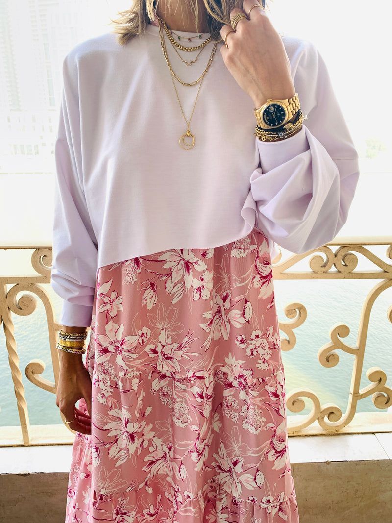 Blush Floral Dress Set