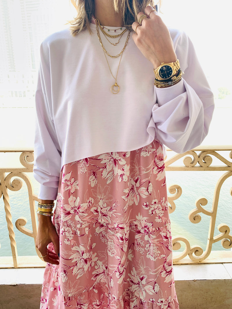Blush Floral Dress Set