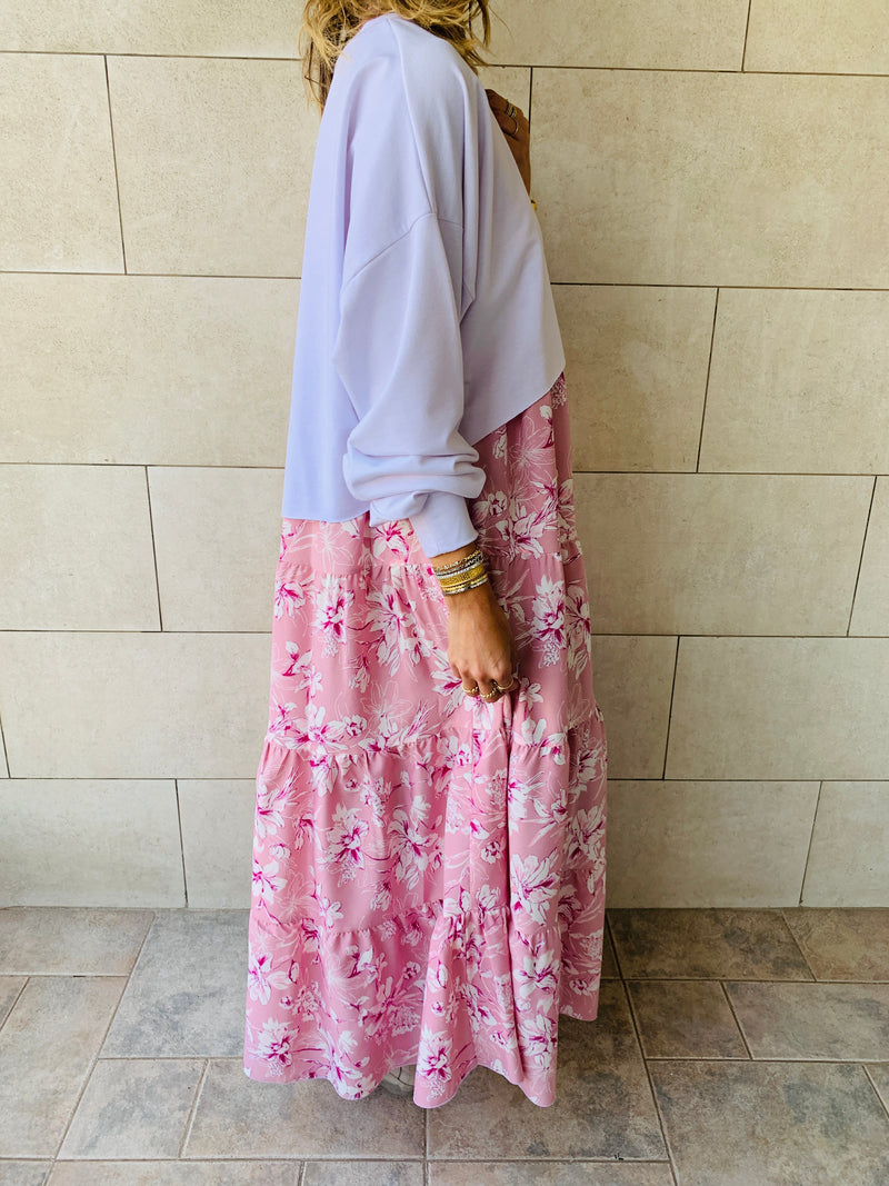 Blush Floral Dress Set