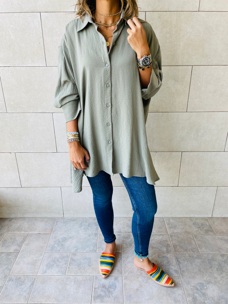 Olive Fall Layering Shirt