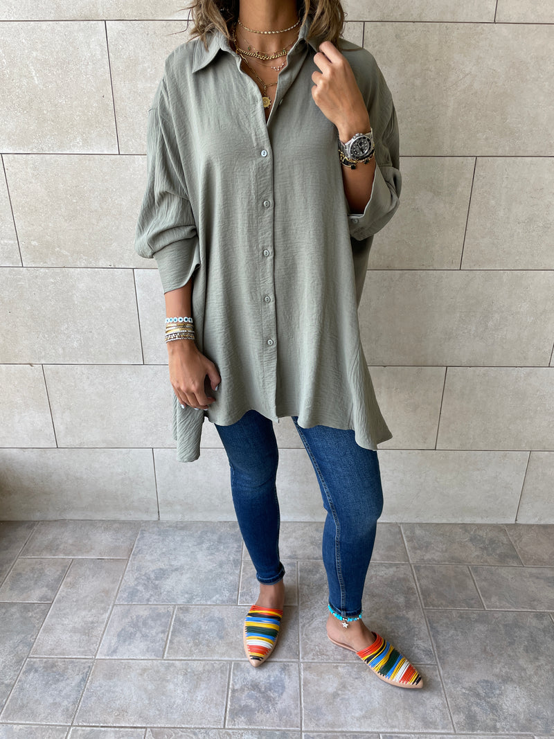 Olive Fall Layering Shirt