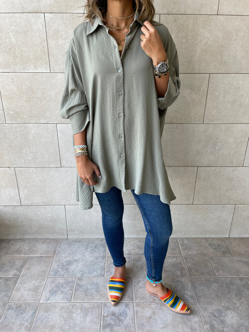 Olive Fall Layering Shirt