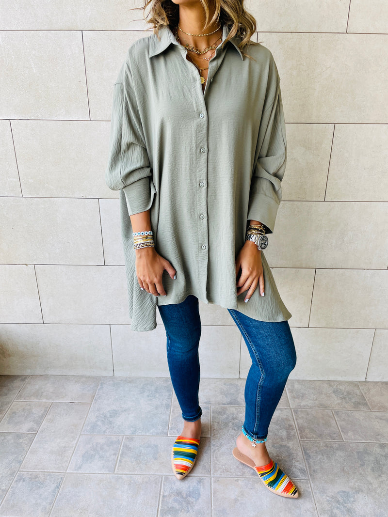 Olive Fall Layering Shirt