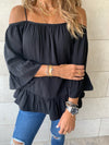 Black Cold Shoulder Top