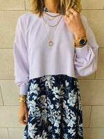 Blue Floral Dress Set