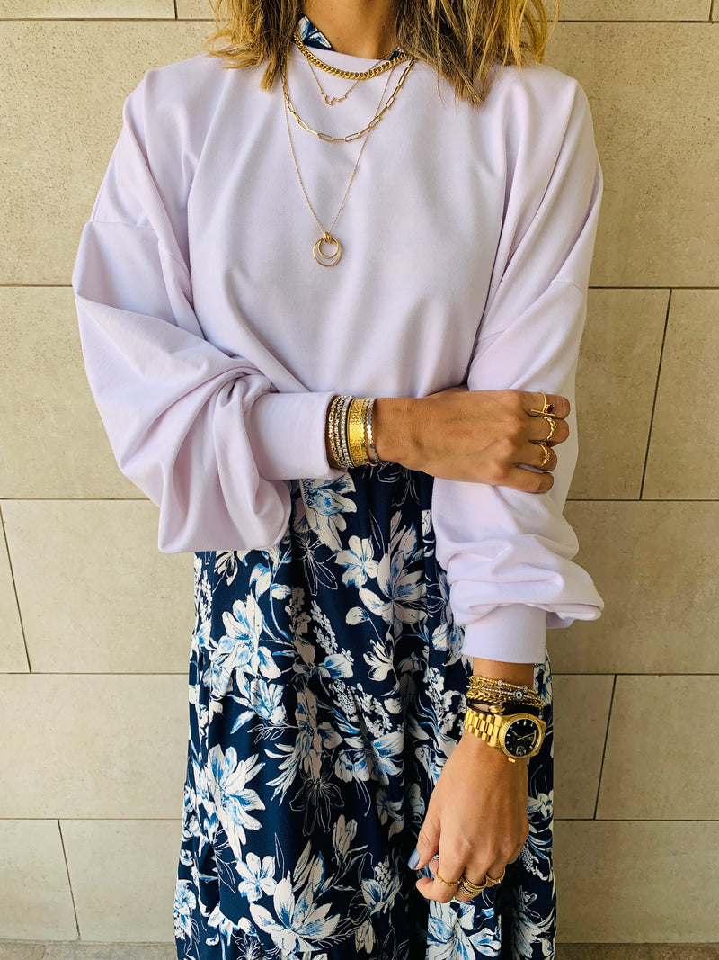 Blue Floral Dress Set