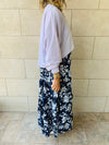 Blue Floral Dress Set