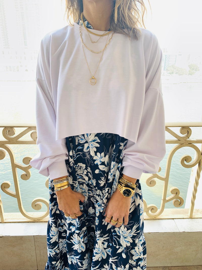Blue Floral Dress Set