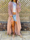 Orange Shimmery Thread Accent Kimono