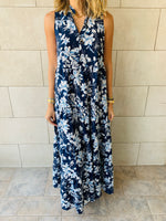 Blue Floral Dress Set