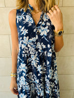 Blue Floral Dress Set
