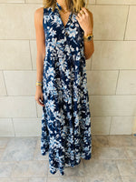 Blue Floral Dress Set
