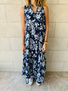 Blue Floral Dress Set