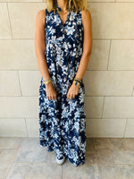 Blue Floral Dress Set