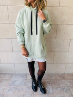 Sage Effortless Longline Hoodie