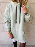 Sage Effortless Longline Hoodie