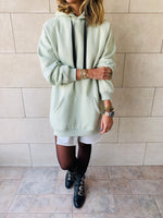 Sage Effortless Longline Hoodie