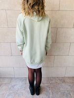 Sage Effortless Longline Hoodie