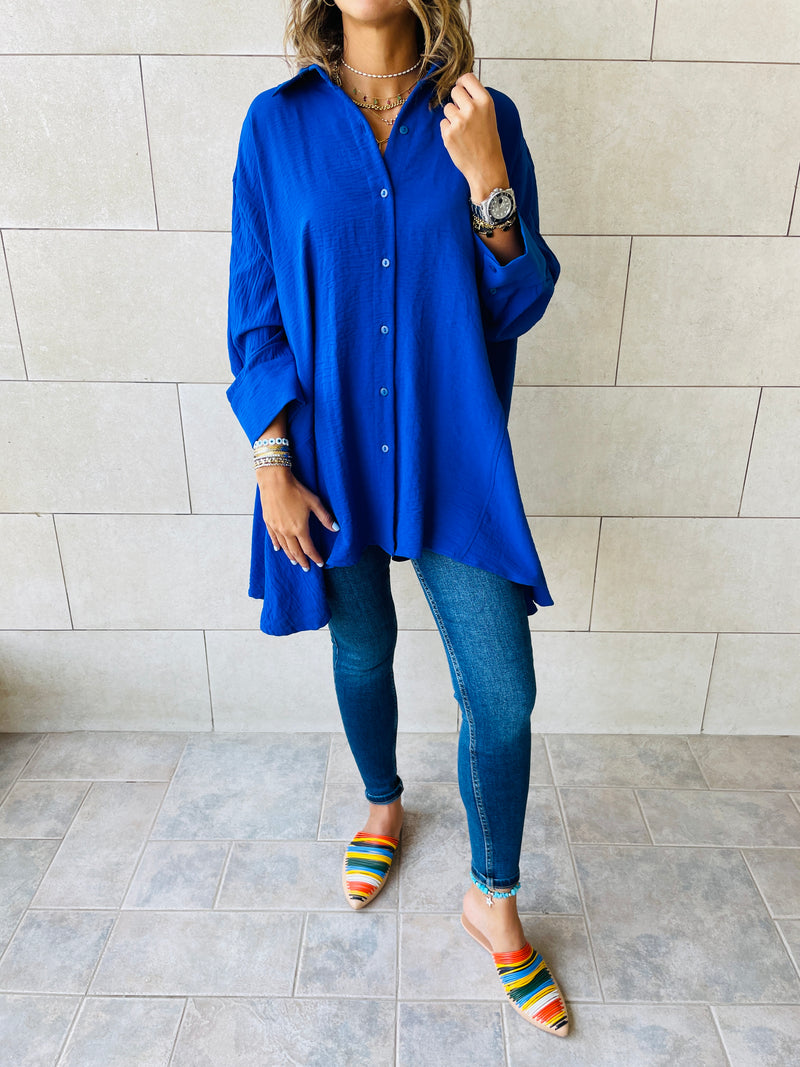 Blue Fall Layering Shirt