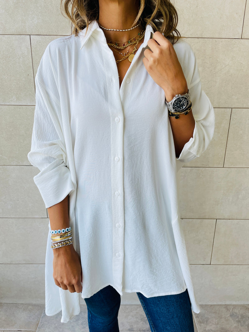White Fall Layering Shirt
